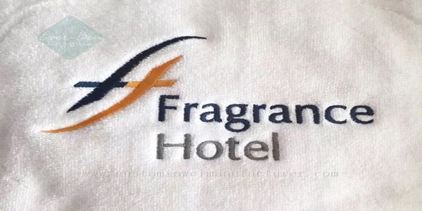 China Bulk Custom Logo Cotton Towels Factory White Embroidery Hotel Towels Supplier